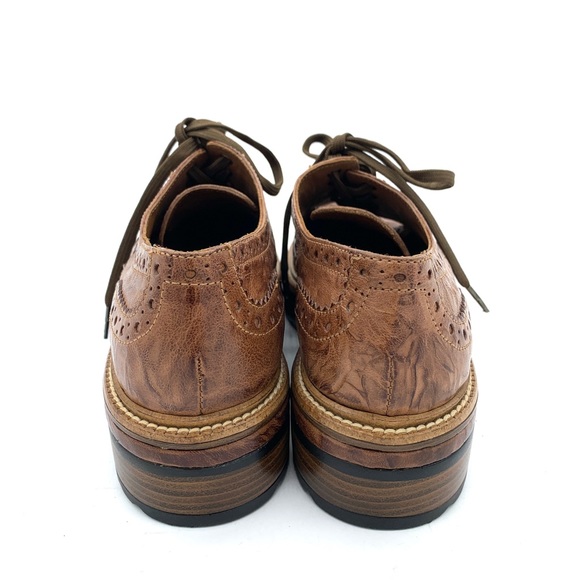 Pons Quintana Brown Leather Brogue Oxfords - Picture 4 of 12